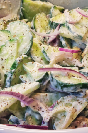 ¡Ensalada de Pepino Italiana CREMOSA y Deliciosa! 🌿🍋 Receta Fácil y Refrescante en 5 Minutos